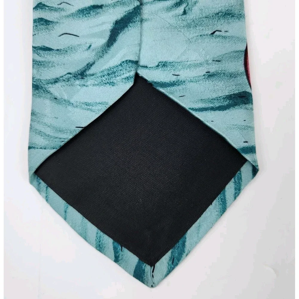 Carlo Riccci 100% Silk Fisherman Art Tie Made‎ in Italy Fishing Vibrant Novelty